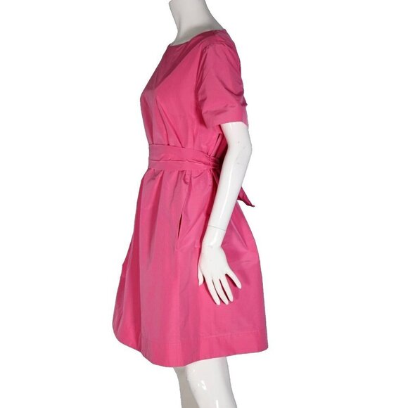 Weekend MaxMara Women's Large Pink Dress Short Sleeve Belted Knee Length A-Line - Picture 4 of 7